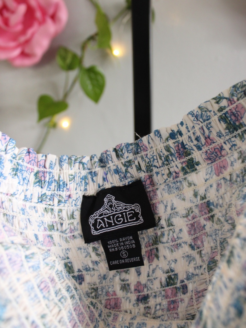 NWT Angie Boho Patchwork Tiered Maxi Dress Size S Floral Cottagecore - Picture 8 of 13